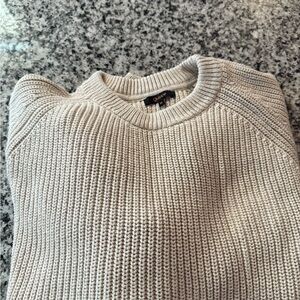 Quince Ribbed Knit Sweater in Cream